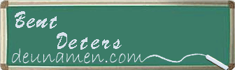 Bent Deters Visitenkarte